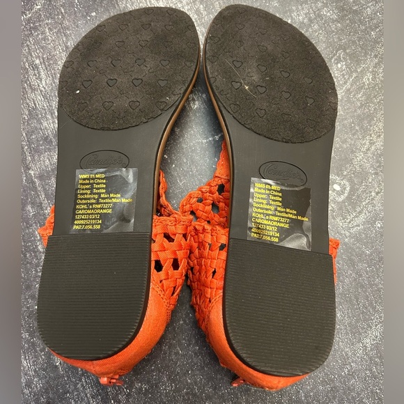 Candie's Orange Braided Sandals - Picture 5 of 6